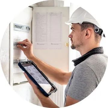 Eletricista 24 horas certificado NR10 em realizando manutenção elétrica.